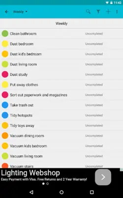 Cleaning Organizer android App screenshot 0