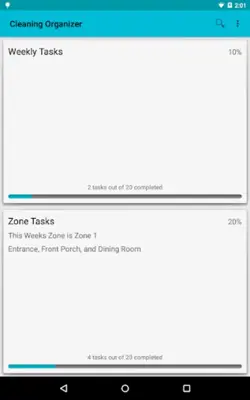 Cleaning Organizer android App screenshot 1